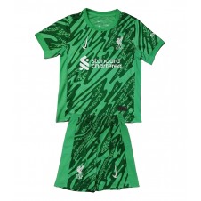 Liverpool Målvakt Bortaställ Barn 2024-25 Korta ärmar (+ Korta byxor)